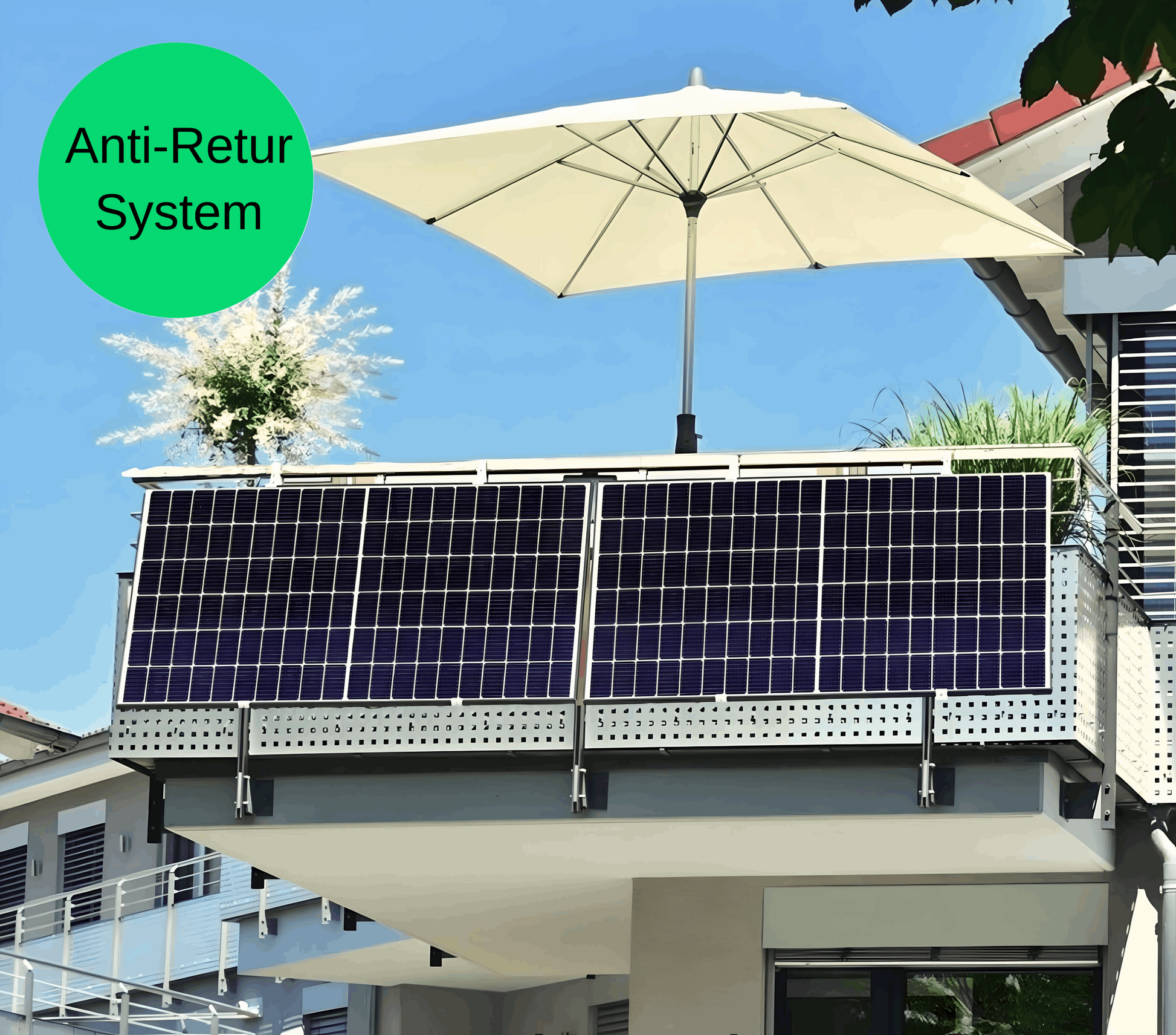 Kit Anti-Retur Panouri Fotovoltaice 750W la Priză - Balcon