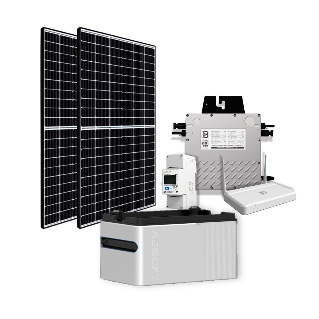 Kit Anti-Retur Panouri Fotovoltaice 750W la Priză cu Acumulator LiFePO4